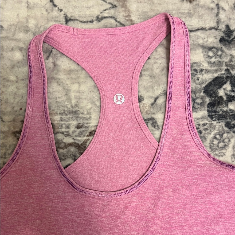 lululemon athletica Heathered Pink Racerback Tank - Picture 4 of 9